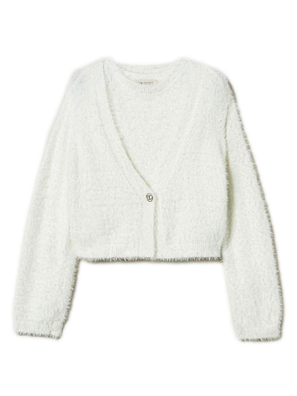 Maglia e cardigan con bottone Oval T