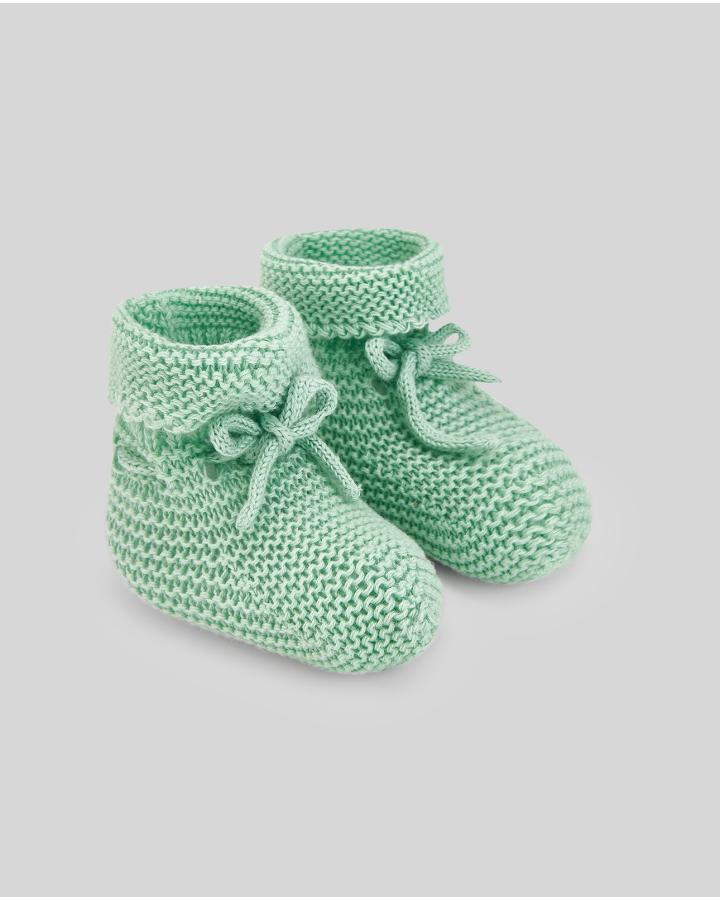 babbucce NEONATI IN COTONE VERDE PAZ RODRIGUEZ 018-22507 VERDE PAZ RODRIGUEZ 