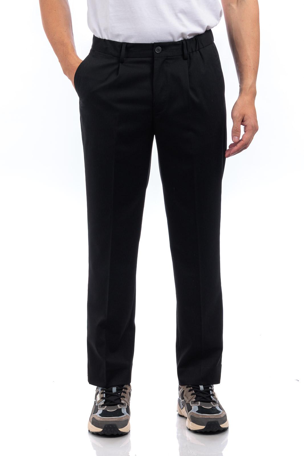 PANTALONE UOMO DOPPIA PENCE REGULAR FIT NERO GAZZARRINI PSI708 NERO GAZZARINI 