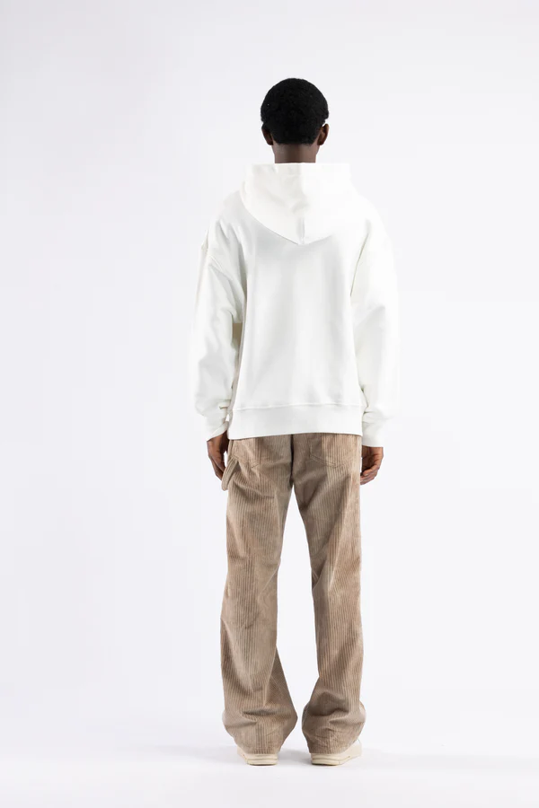 FELPA UOMO OVERSIZE CON CAPPUCCIO E STAMPA BIANCO I'M BRIAN F3510 PANNA I'M BRIAN 