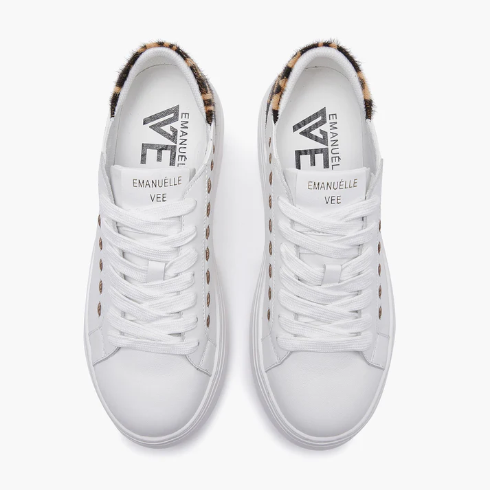 SNEAKERS DONNA BICE 503-19 WHITE EMANUELLE VEE 452P-503-19-P003 CB WHITE\ANIMALIER EMANUELLE VEE 