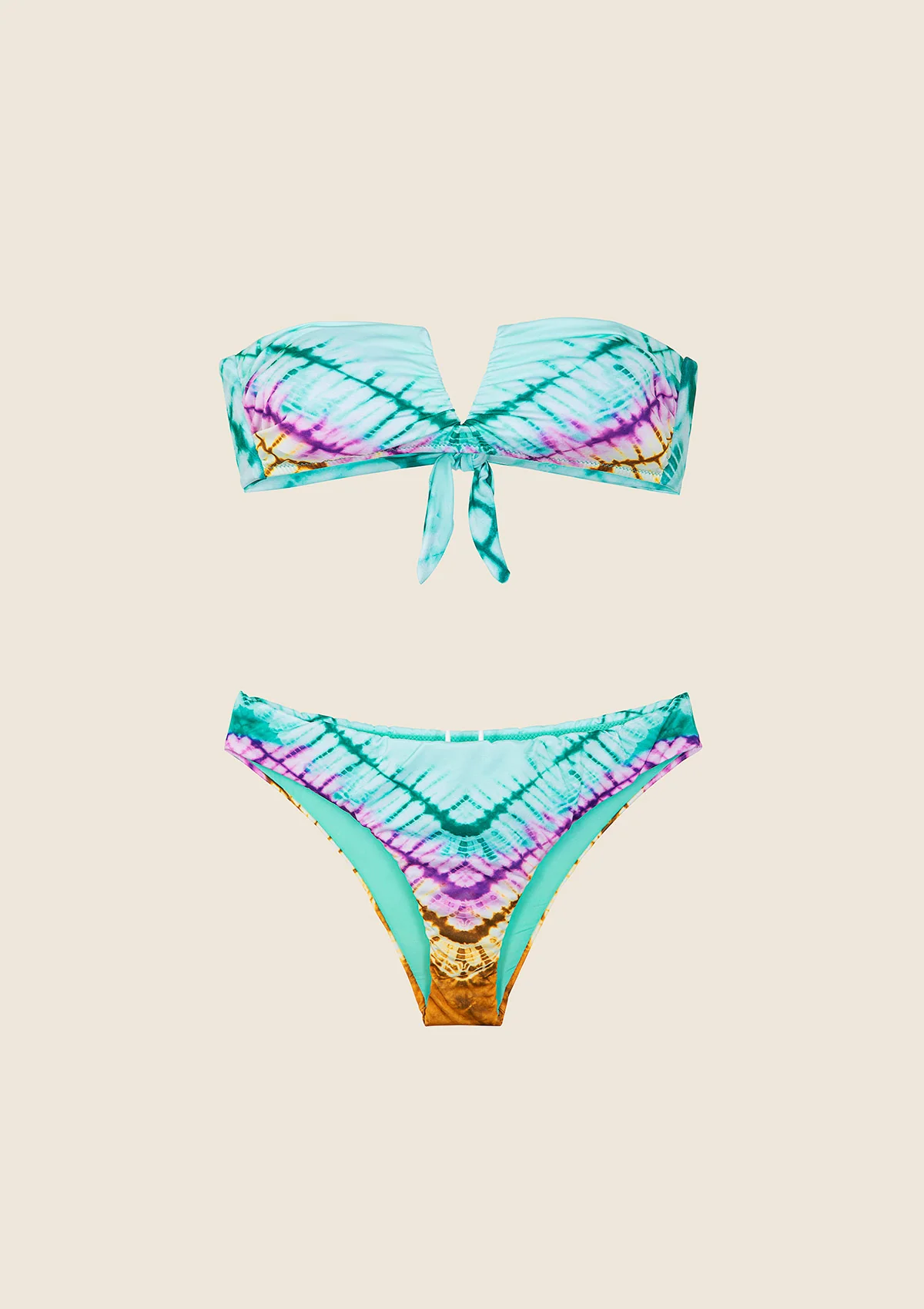 Bikini Donna F**K Fascia a V con Ferretto e Slip Fisso Fantasia<BR/> FK25-2139X10 UNICO F**K 