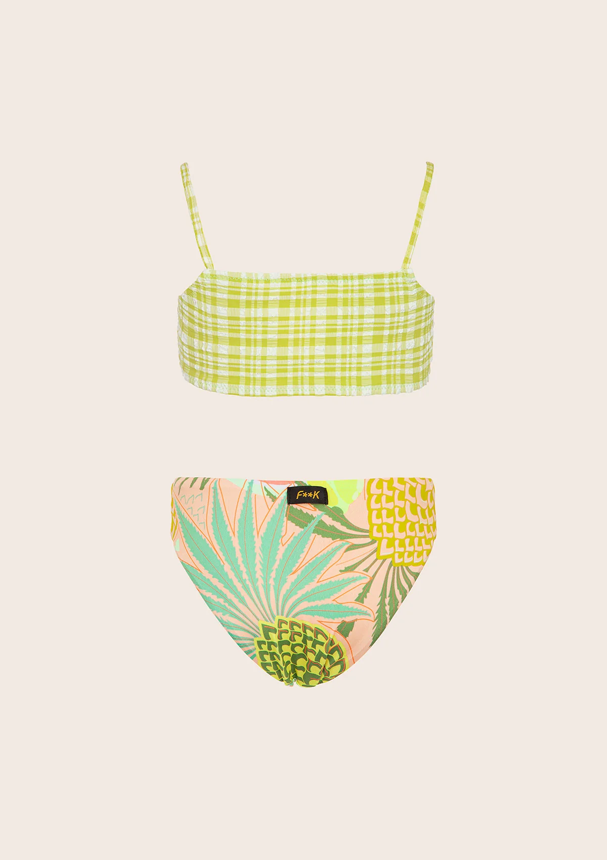 Bikini Bambina F**K Top con Slip Fisso Fantasia<BR/> FJ25-G1D01UFX20 UNICO F**K KIDS 