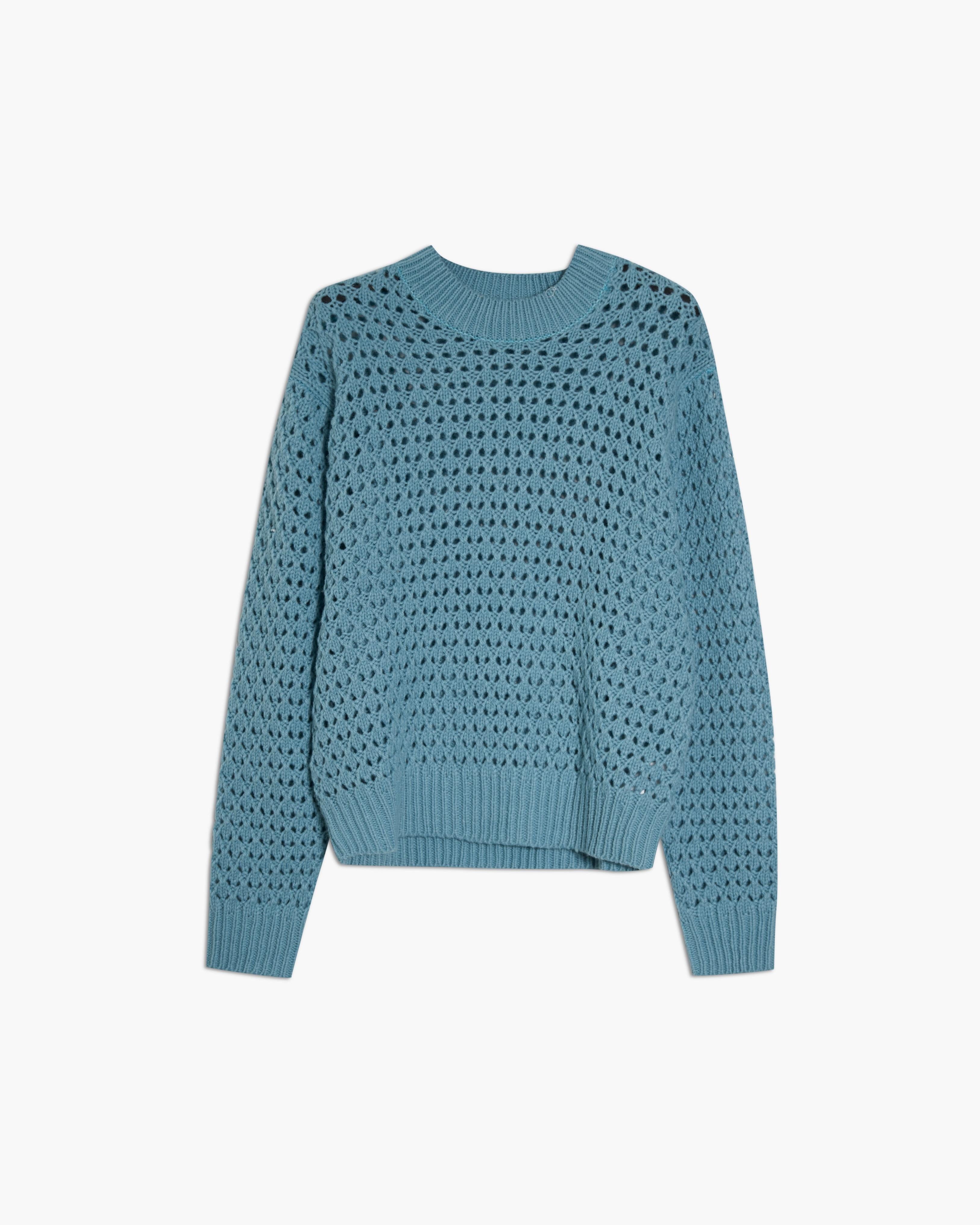 MAGLIA DONNA GIROCOLLO A MAGLIA LARGA CIELO JIJIL<BR/> MK022 CIELO JIJIL 