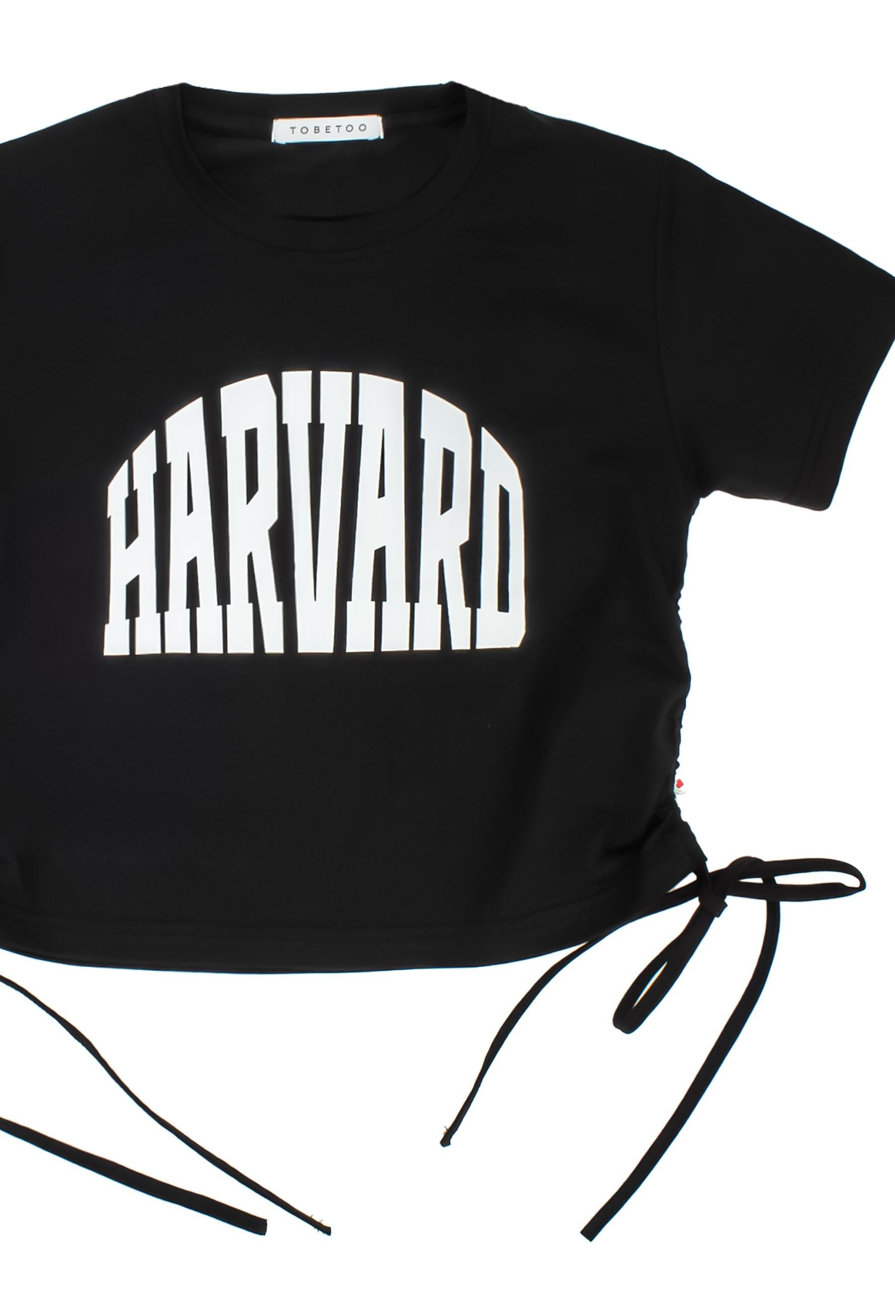 t-shirt BAMBINA A MANICHE CORTE CON STAMPA NERA TO BE TOO T1349T NERO TO BE TOO 