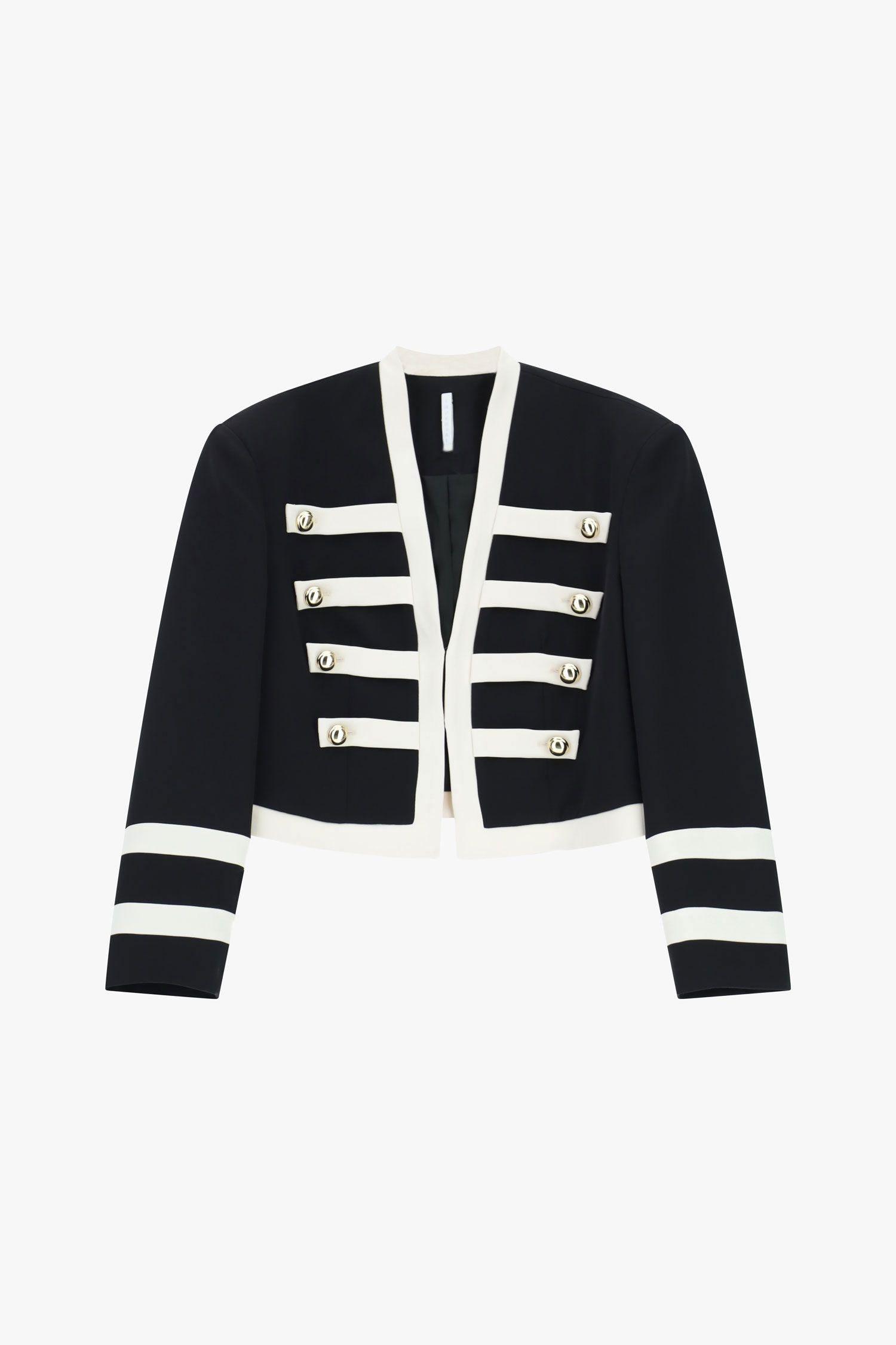 GIACCA DONNA CORTA CON BOTTONI ORO NERO-BIANCO IMPERIAL JBN8LKW NERO IMPERIAL 