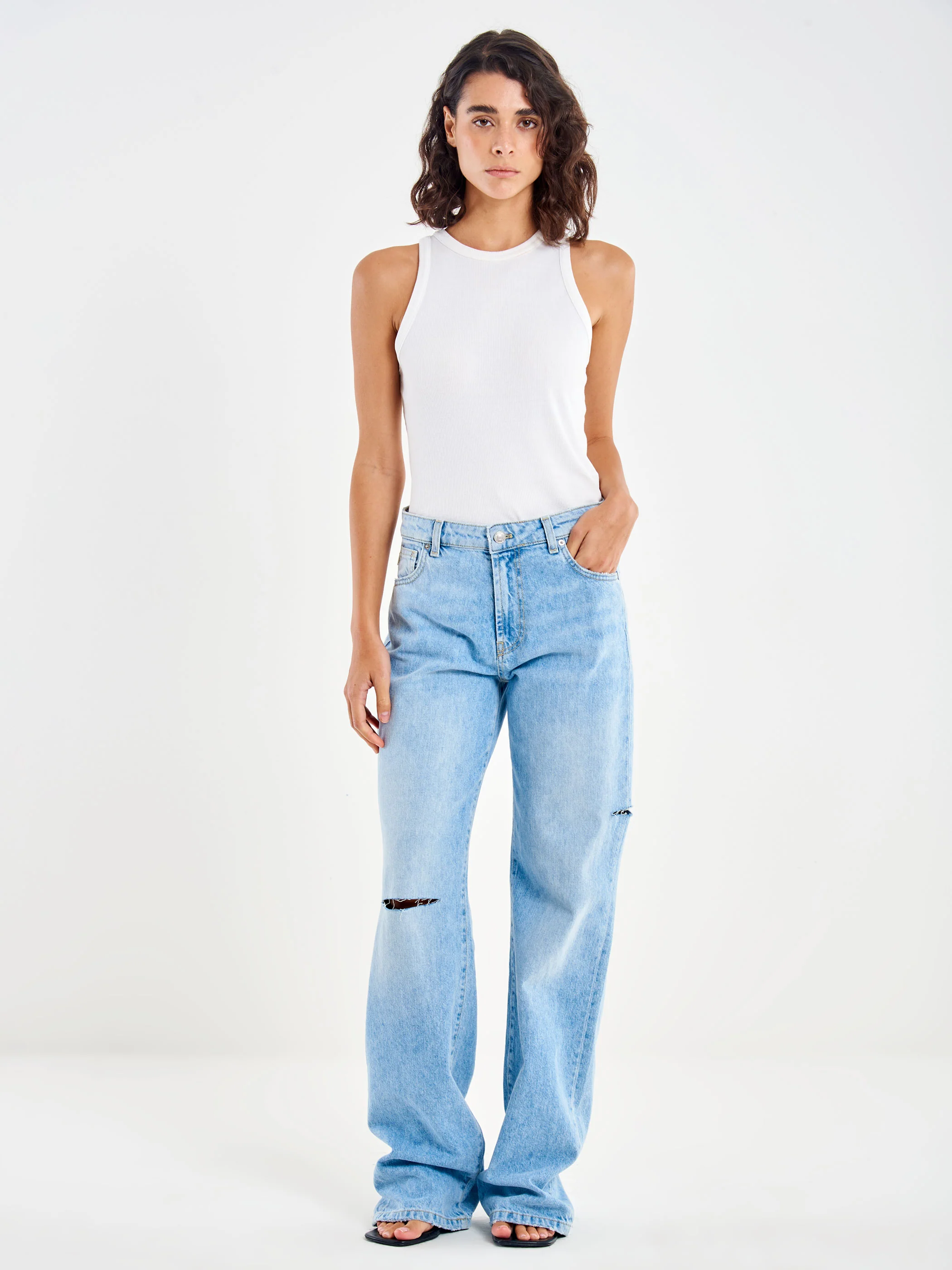 Jeans DONNA  Icon Alex Chiaro VICOLO DAB5024 DENIM CHIARO VICOLO 