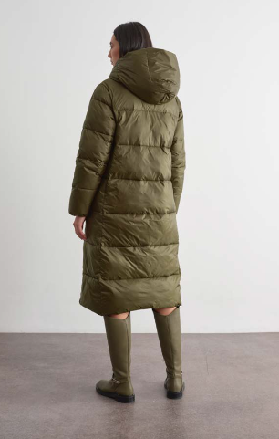 PIUMINO DONNA LUNGO CON CAPPUCCIO VERDE JIJIL PI033 VERDE JIJIL 