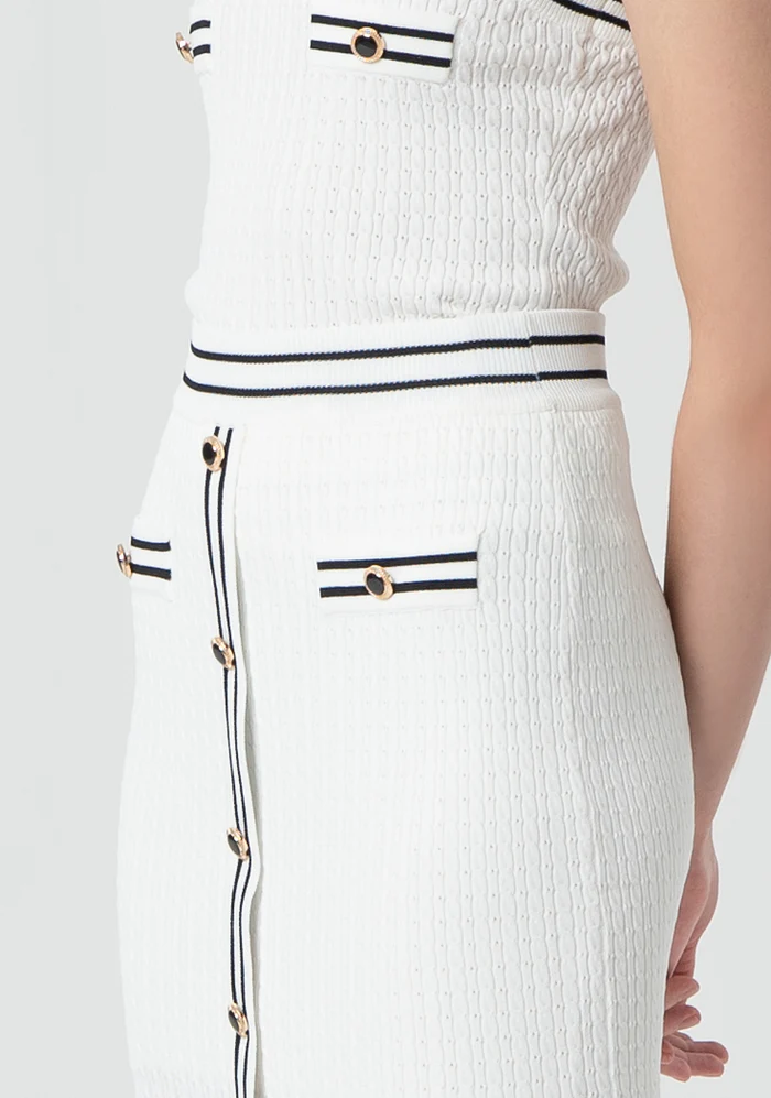 Gonna aderente mini in maglia