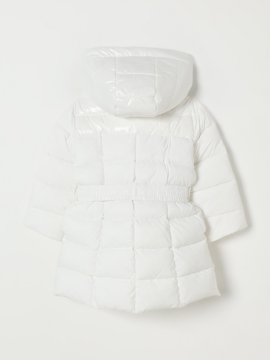 PIUMINO BAMBINA CON CAPPUCCIO E CINTURA PANNA TWINSET 252GB2180 MILK TWINSET KIDS 