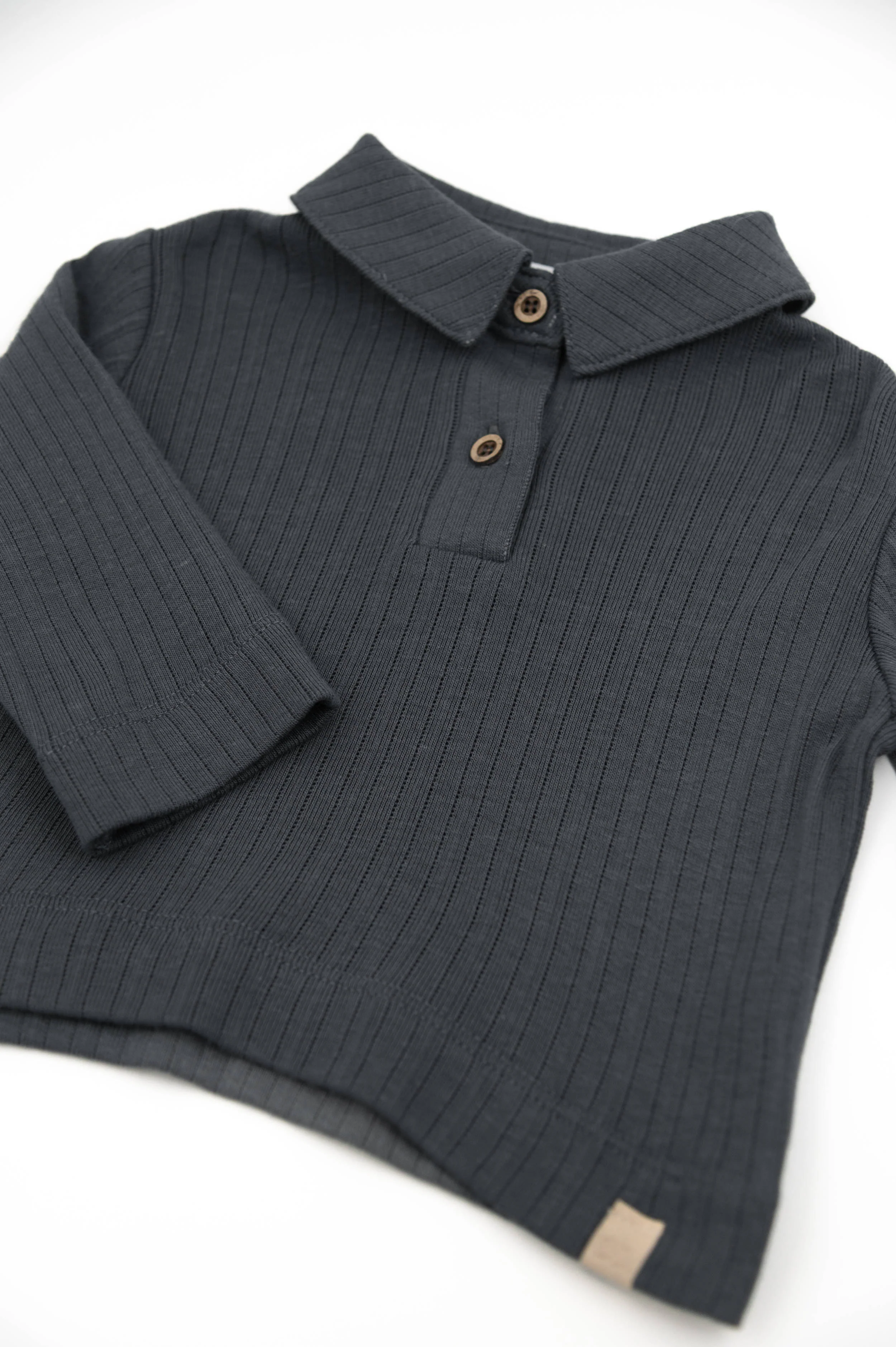 polo bambino maniche lunga blu bamboom<BR/> 1046 MIDNIGHT BLU BAMBOOM 