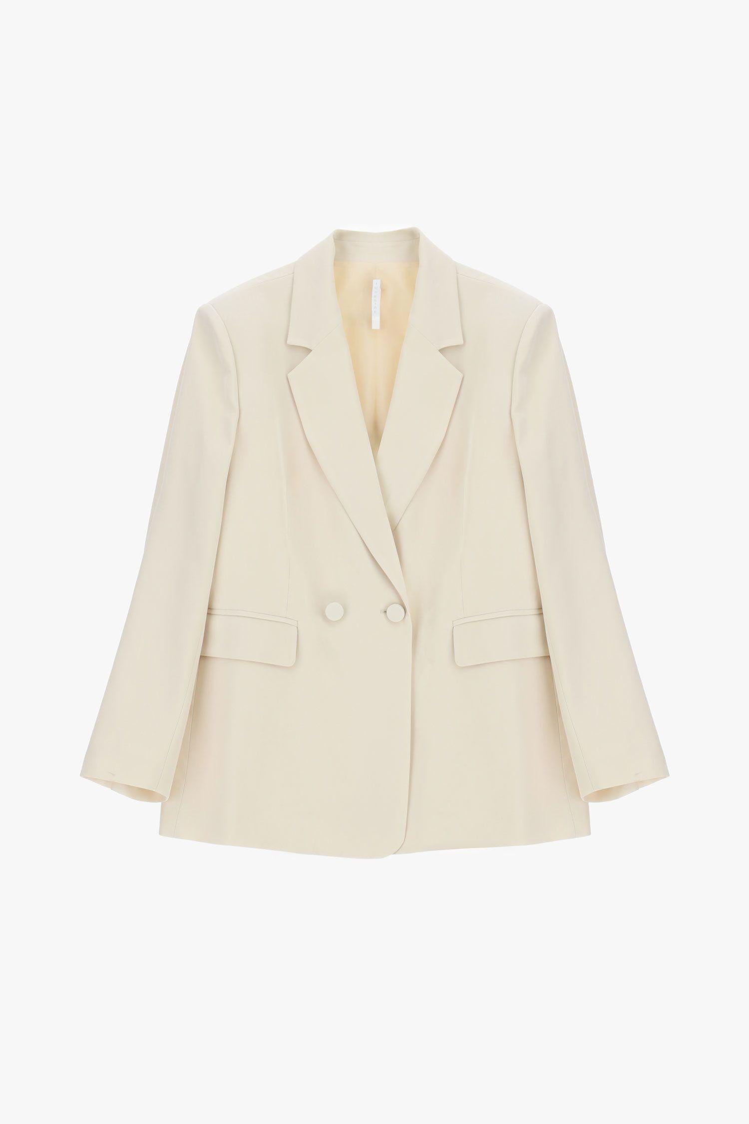 GIACCA DONNA DOPPIOPETTO REGULAR-FIT CON TASCHE E PATTINA LATTE IMPERIAL JBO4LJE LATTE IMPERIAL 