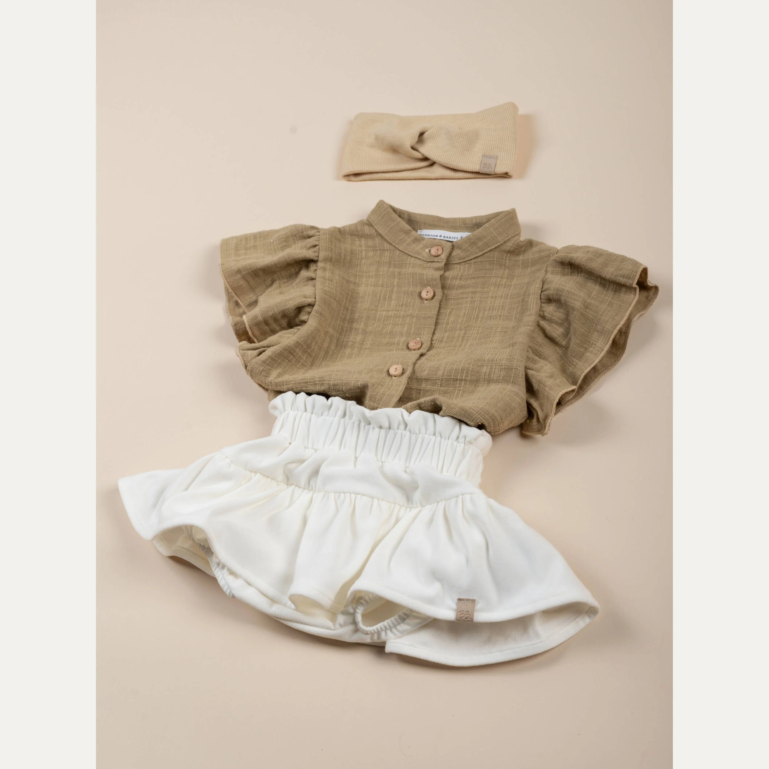 GONNA NEONATA CON BALZE OFF-WHITE BAMBOOM 1145TE OFF-WHITE BAMBOOM 