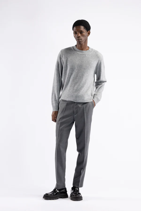 PANTALONE UOMO FONDO REGOLARE IN MISTO LANA GRIGIO I'M BRIAN PA3492 GRIGIO I'M BRIAN 