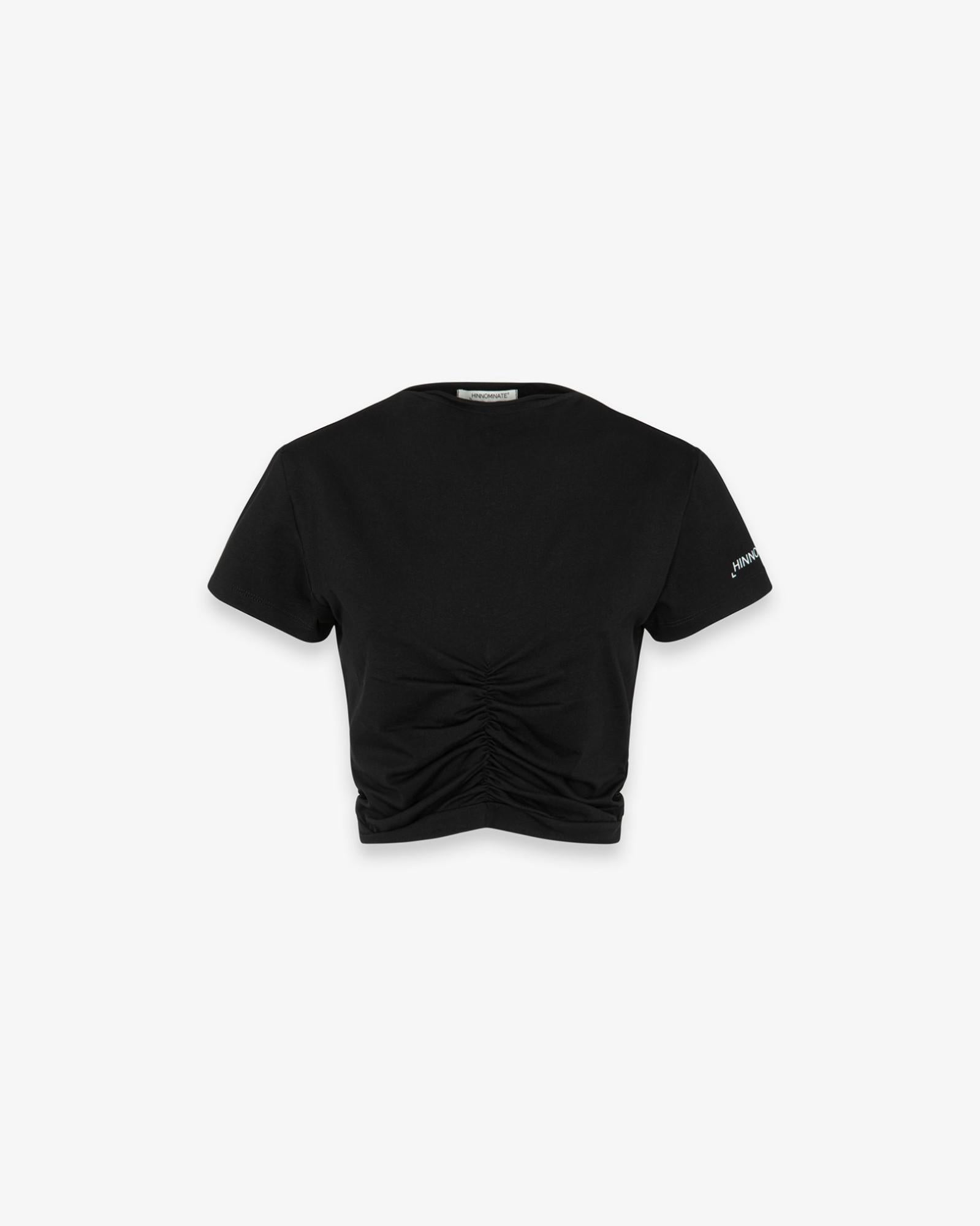 t-shirt donna in bielastico con arricciature davanti NERO HINNOMINATE HMABW02478 NERO HINNOMINATE 