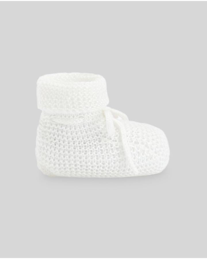 babbucce NEONATI IN COTONE BIANCO PAZ RODRIGUEZ 018-22507 BIANCO PAZ RODRIGUEZ 