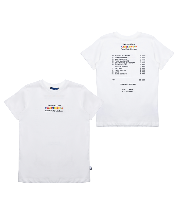 t-shirt BAMBINO STAMPA BIANCO DANIELE ALESSANDRINI M00479 BIANCO DANIELE ALESSANDRINI 