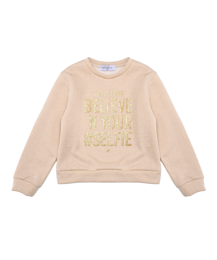 felpa lurex con strass