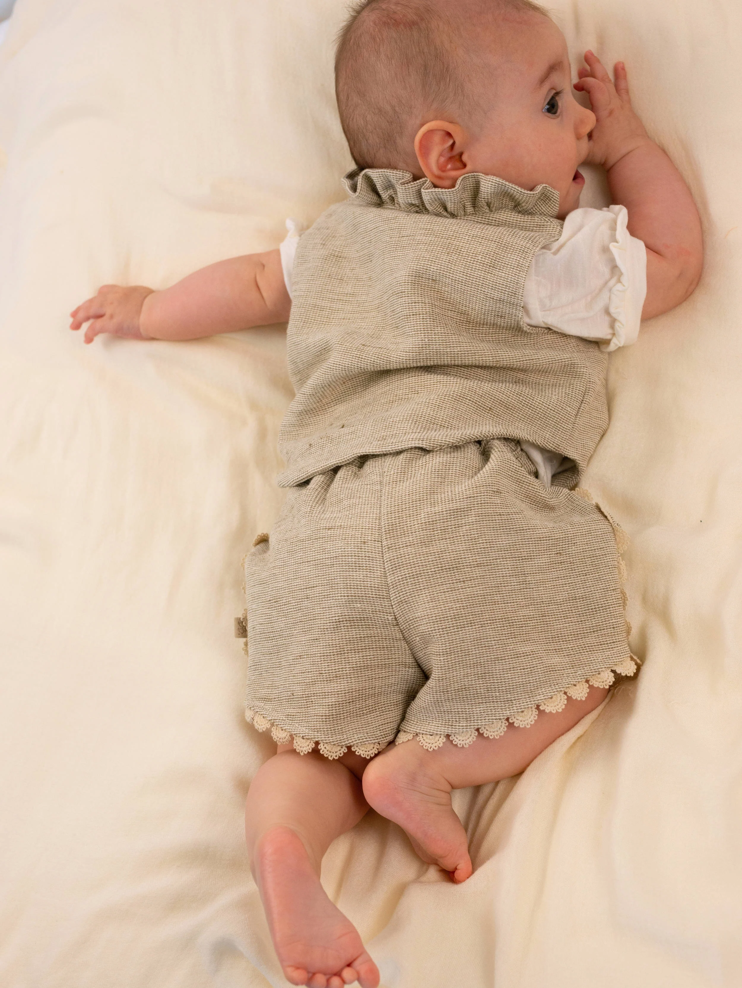 SHORTS NEONATA CON BORDINO  MUSTARD BAMBOOM 1136TE MUSTARD BAMBOOM 