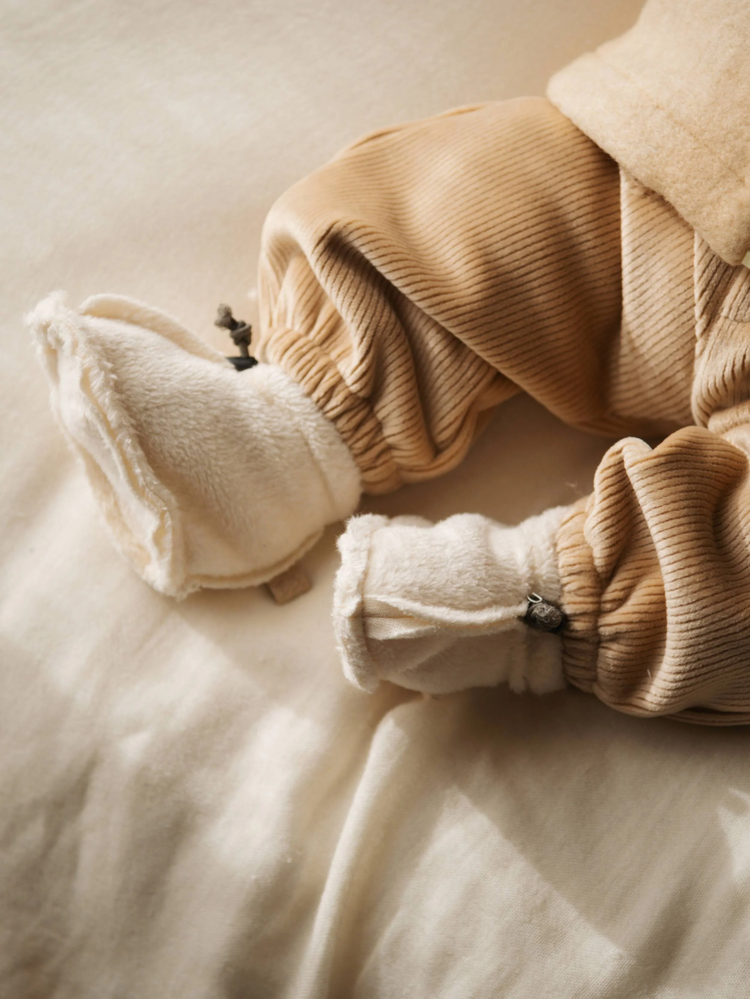 BABBUCCE NEONATO\A CON CHIUSURA CORDINO bamboom 1040 WARM WHITE BAMBOOM 