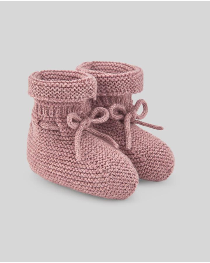 BABBUCCE NEONATA IN LANA ROSA PAZ RODRIGUEZ 018-12710 ROSA PAZ RODRIGUEZ 