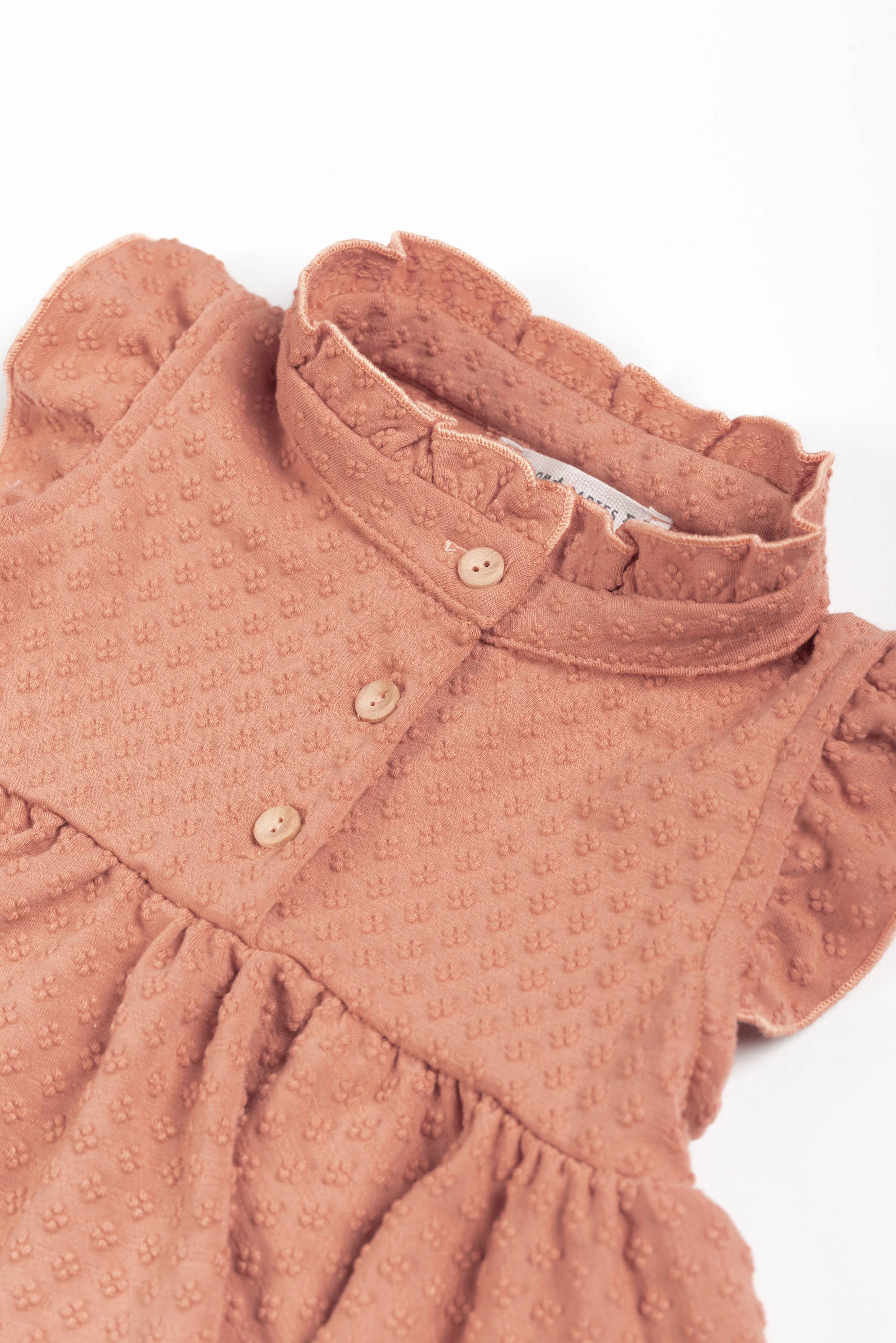 CAMICIA NEONATA DOTS coral bamboom 1103TE CORAL BAMBOOM 