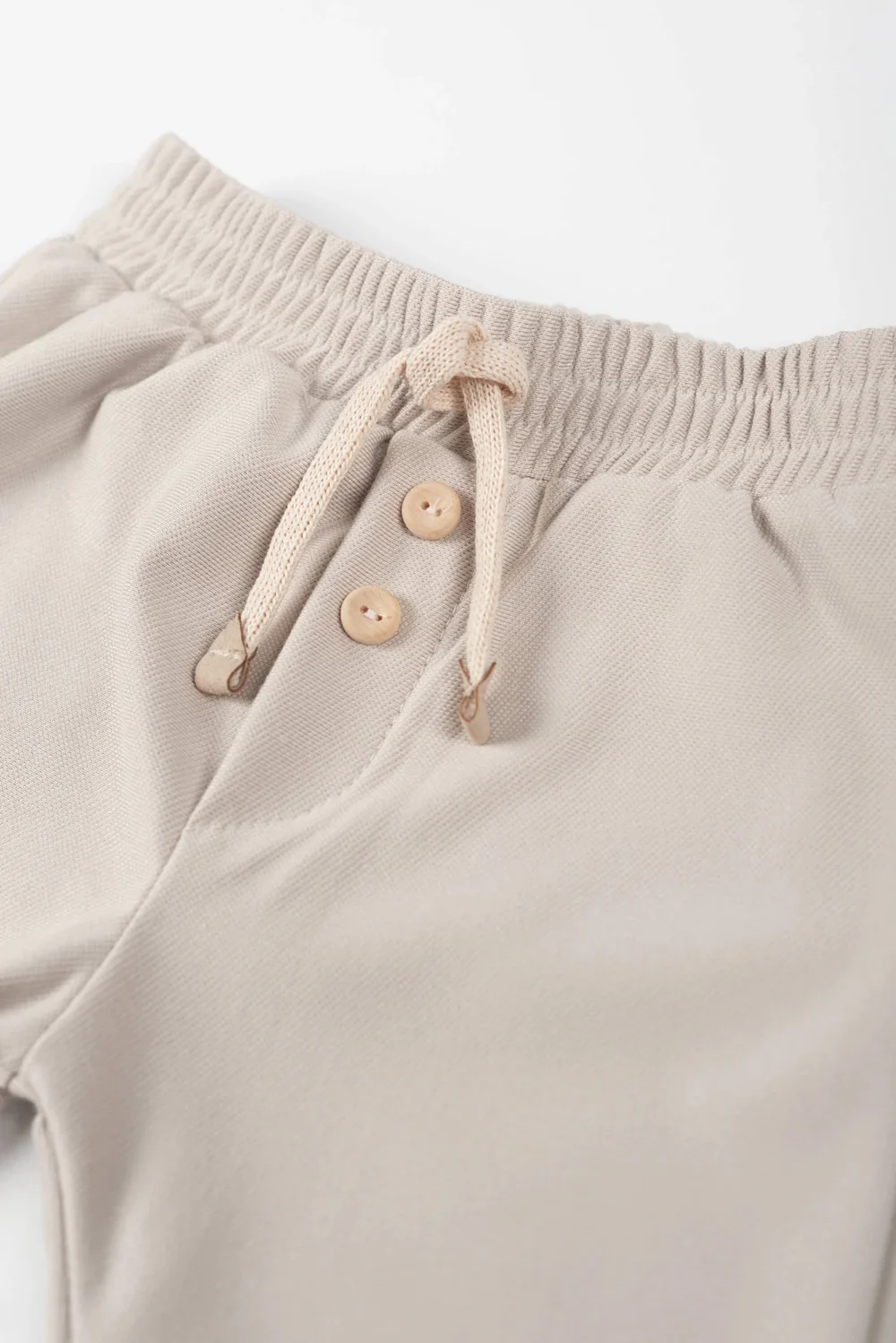 pantalone neonato con elastico e bottoni decorativi light sand bamboom 1128TE LIGHT SAND BAMBOOM 