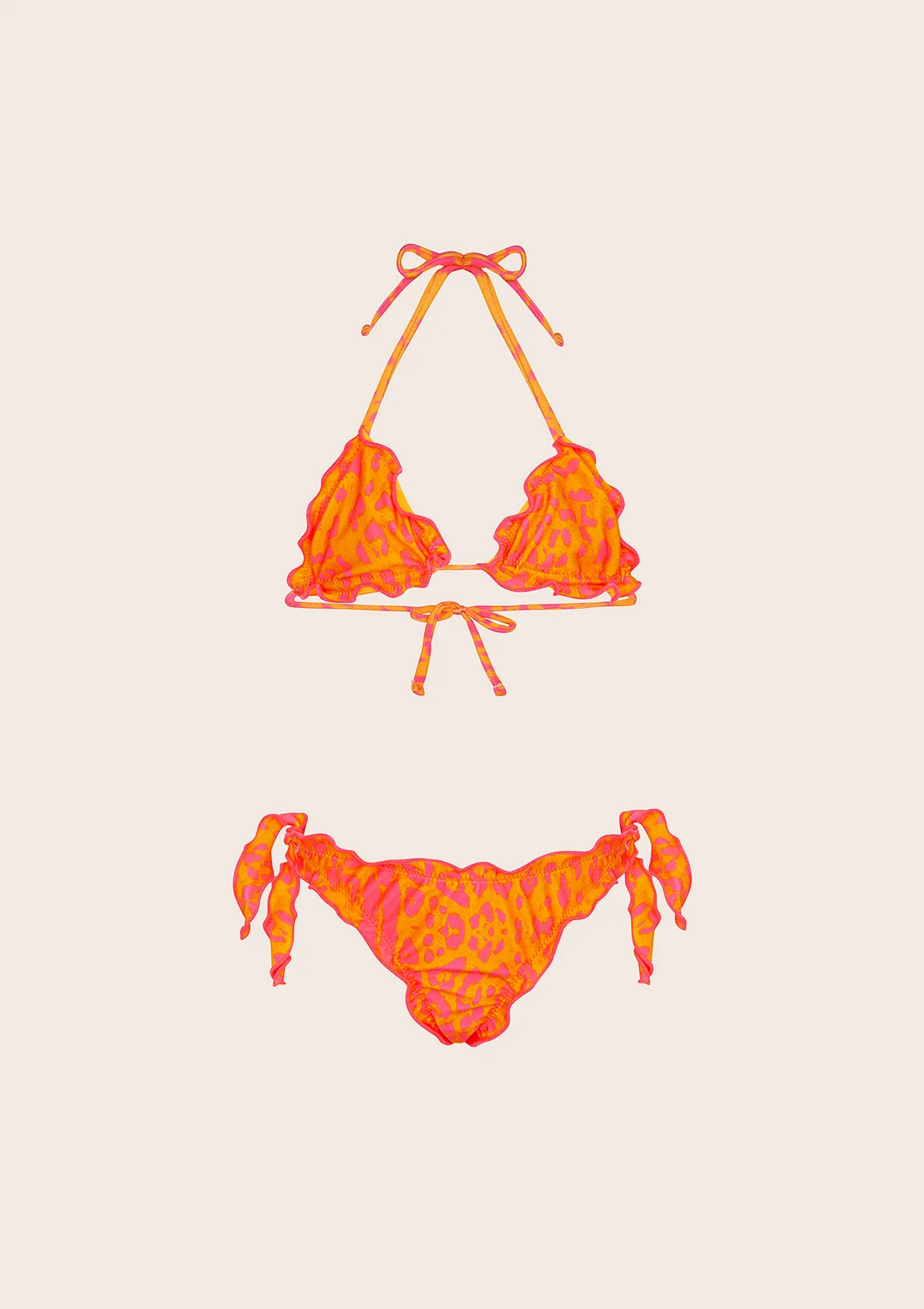Bikini Bambina F**K Triangolo con Slip Regolabile Fantasia<BR/> FJ25-G1C05TAX02 UNICO F**K KIDS 