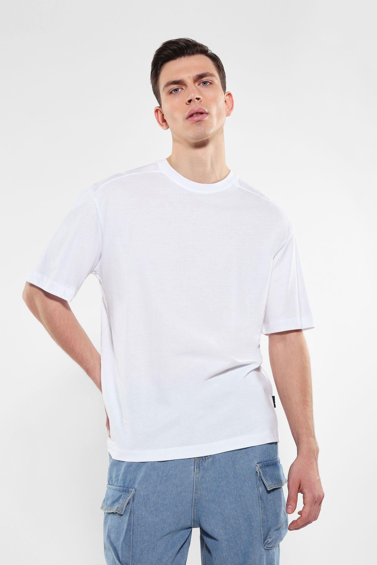 T-shirt in puro cotone con dettaglio cuciture