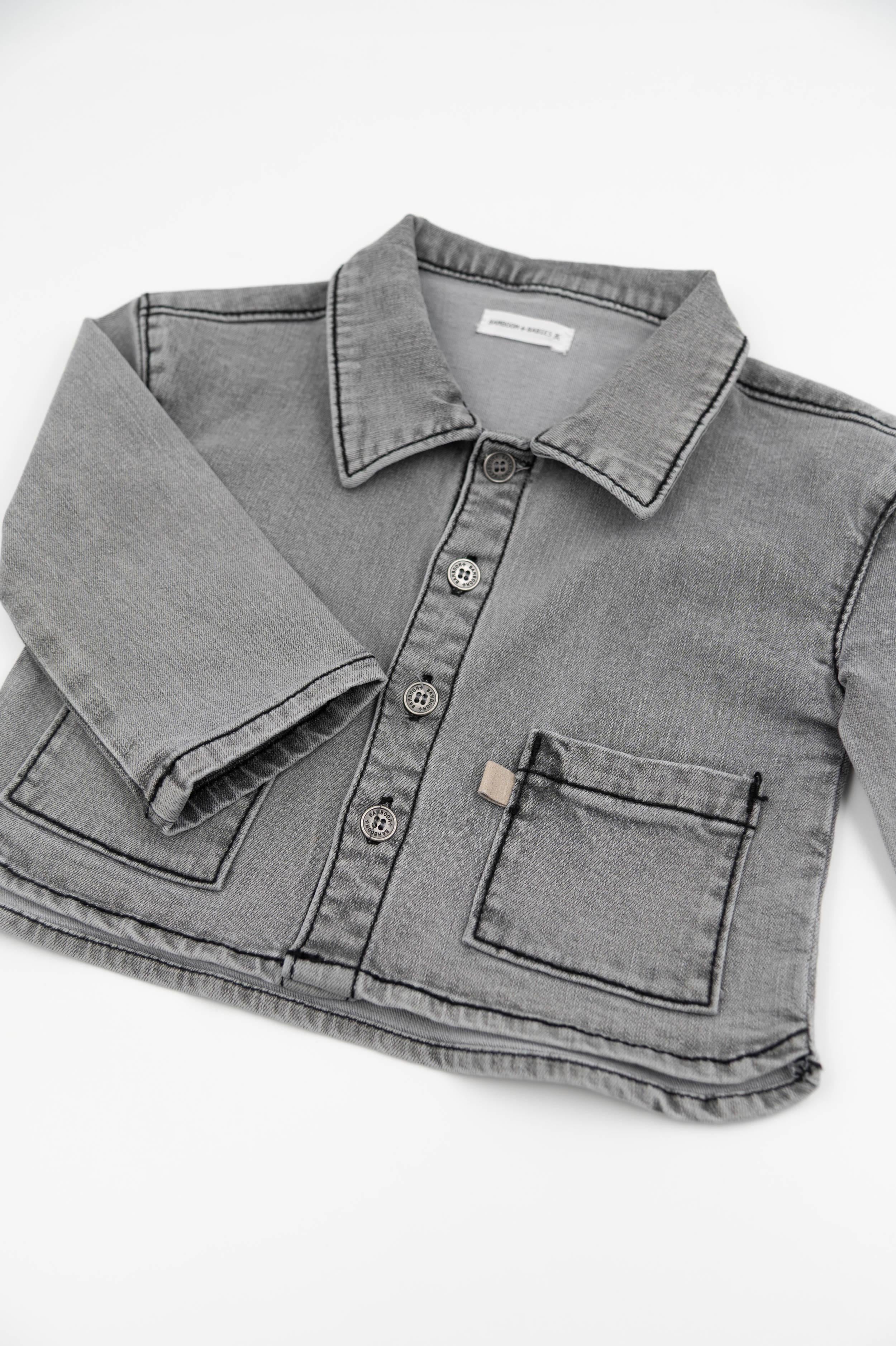CAMICIA BAMBINO in JEANS elastico grey bamboom 1084 GREY BAMBOOM 