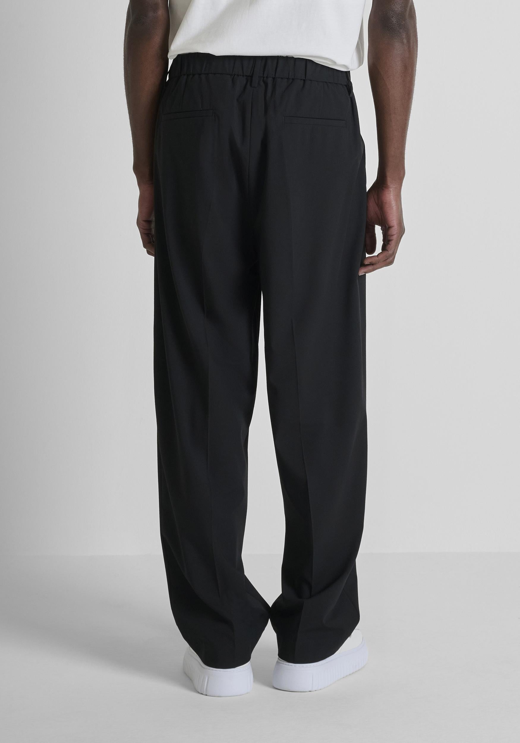 PANTALONE UOMO LEON WIDE LEG NERO ANTONY MORATO MMTR00779 FA600288 NERO ANTONY MORATO 