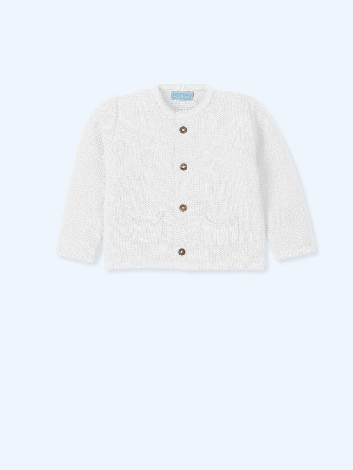 cardigan UNISEX con due tasche 9677 BIANCO MAC ILUSION KIDS 