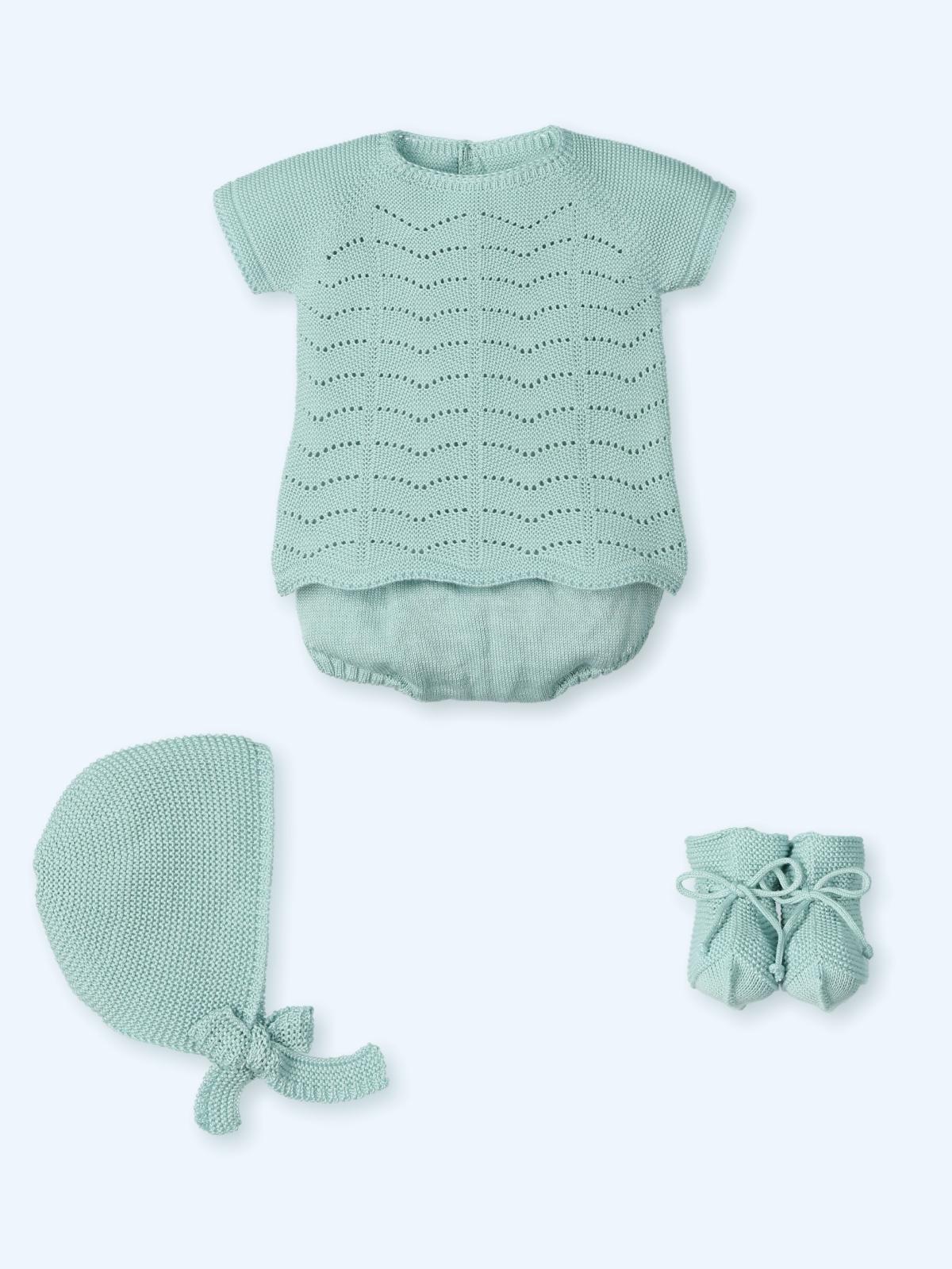 COORDINATO NEONATO IN MAGLIA TRAMATO 4 PEZZI AQUATIC MAC ILUSION 0036 AQUATIC MAC ILUSION KIDS 