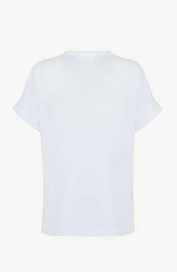 T-SHIRT DONNA MEZZA MANICA CON ROSA E STRASS BIANCA SHIKI SK26104 BIANCO SHIKI 