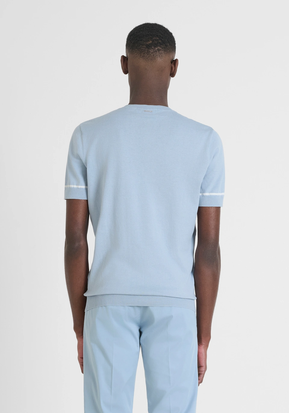 MAGLIA REGULAR FIT IN COTONE MERCERIZZATO MMSW01502 AZZURRO ANTONY MORATO 