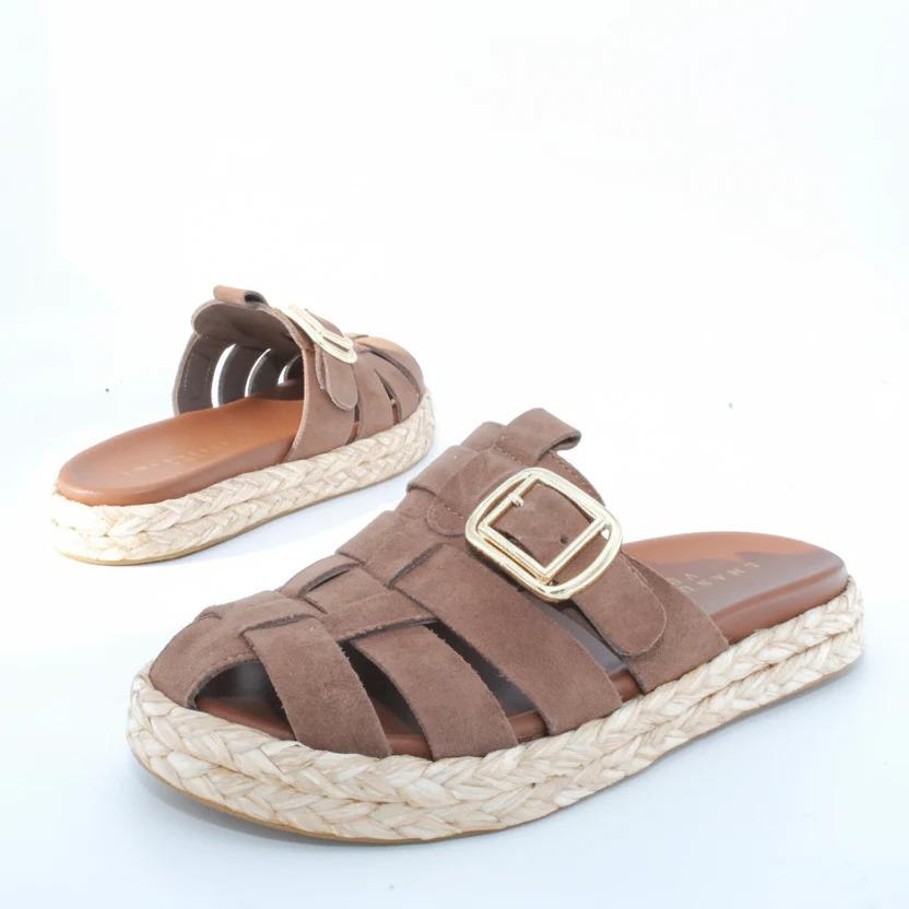 sabot donna con para intrecciata moro emanuelle vee 461M-207-26-P011 MARRONE EMANUELLE VEE 