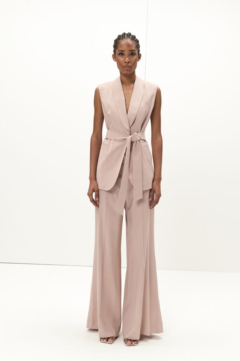 LONG VEST WITH BELT