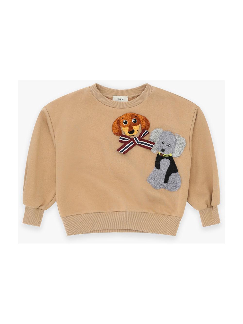 FELPA BAMBINA CON PATCH APPLICATI CAMMELLO DIXIE LB42040G79 CAMMELLO DIXIE 