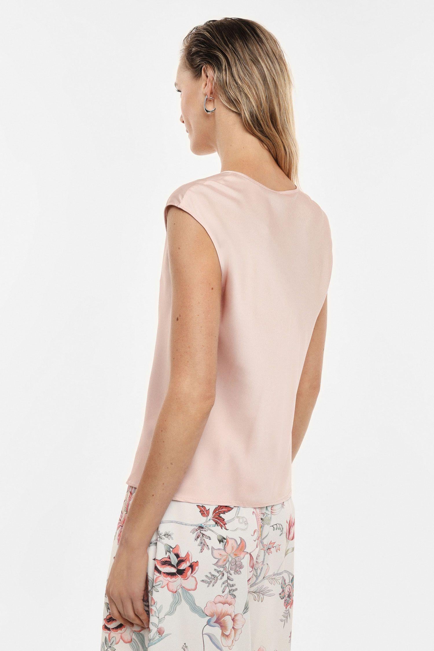 TOP DONNA SCOLLO A U MEZZA MANICA SATIN CIPRIA IMPERIAL REH0LDG CIPRIA IMPERIAL 