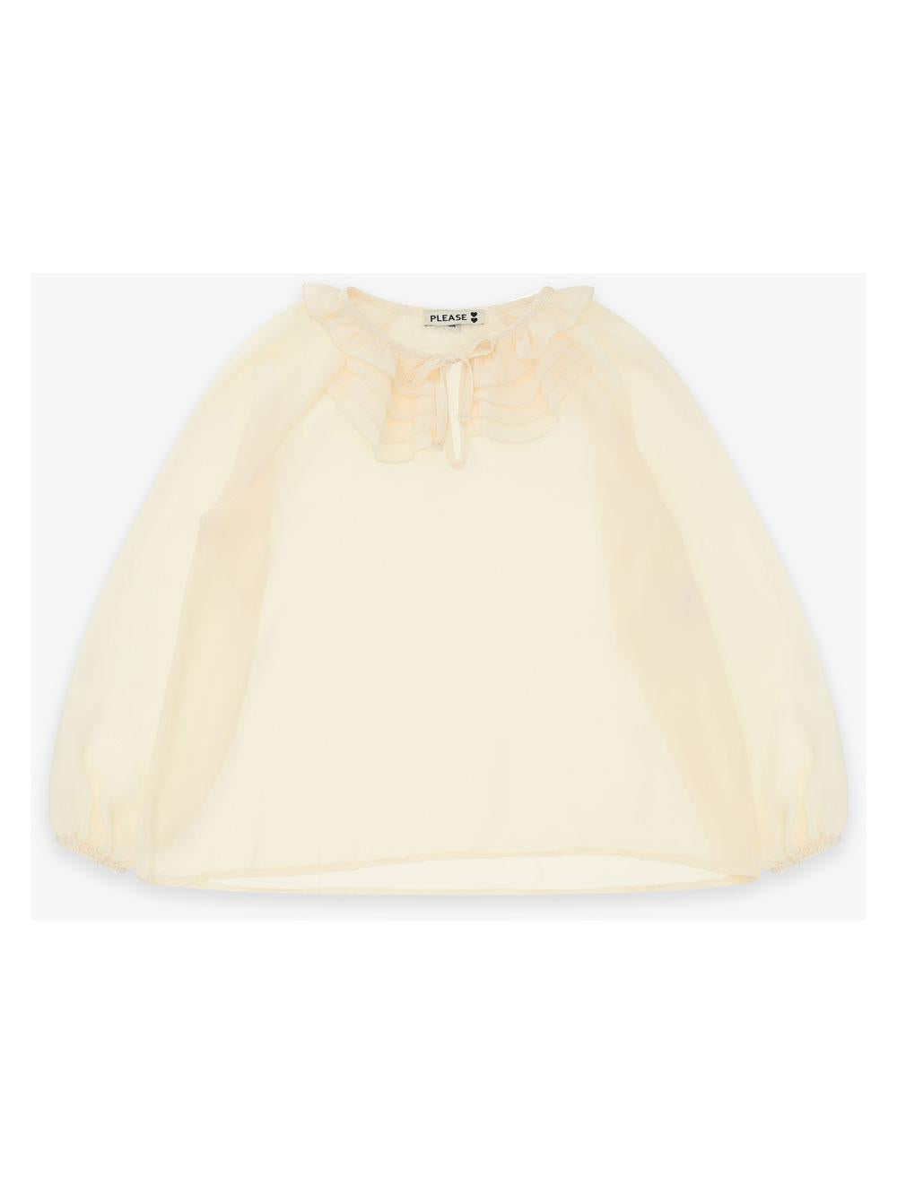 camicia CL40360G78 OFF-WHITE PLEASE KIDS 