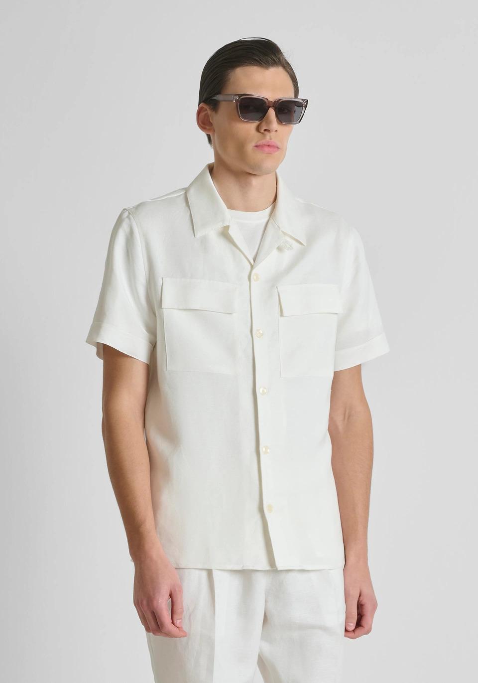 CAMICIA UOMO MEZZA MANICA CON TASCHE DAVANTI BIANCO ANTONY MORATO MMSS00202 FA900135 PANNA ANTONY MORATO 