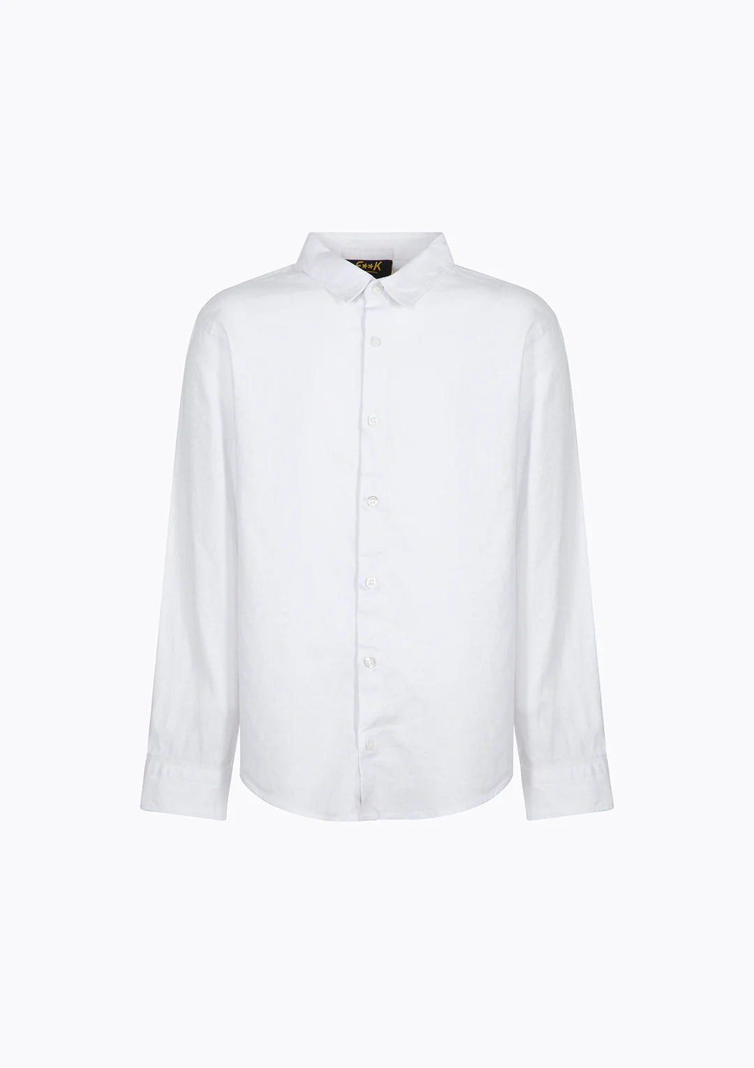 camicia bambino in lino collo francese bianco f**K FJ26-SJ7000WH UNICA F**K KIDS 