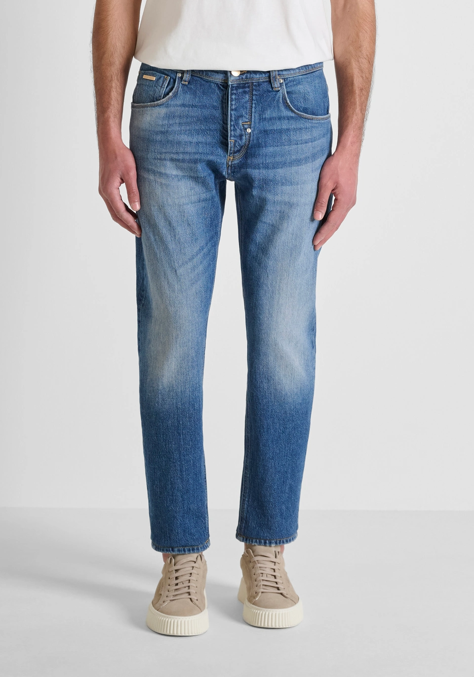 JEANS UOMO ARAGON SLIM FIT MEDIUM  BLUE ANTONY MORATO MMDT00264 - FA750398 MEDIUM BLUE ANTONY MORATO 