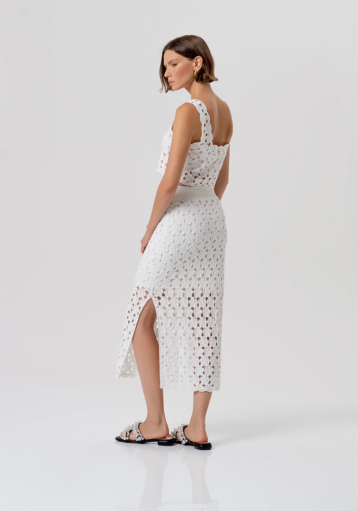 GONNA DONNA SLIM A TUBINO MIDI IN MAGLIA BIANCO FRACOMINA FR26SG4008K488R6 CREAM FRACOMINA 