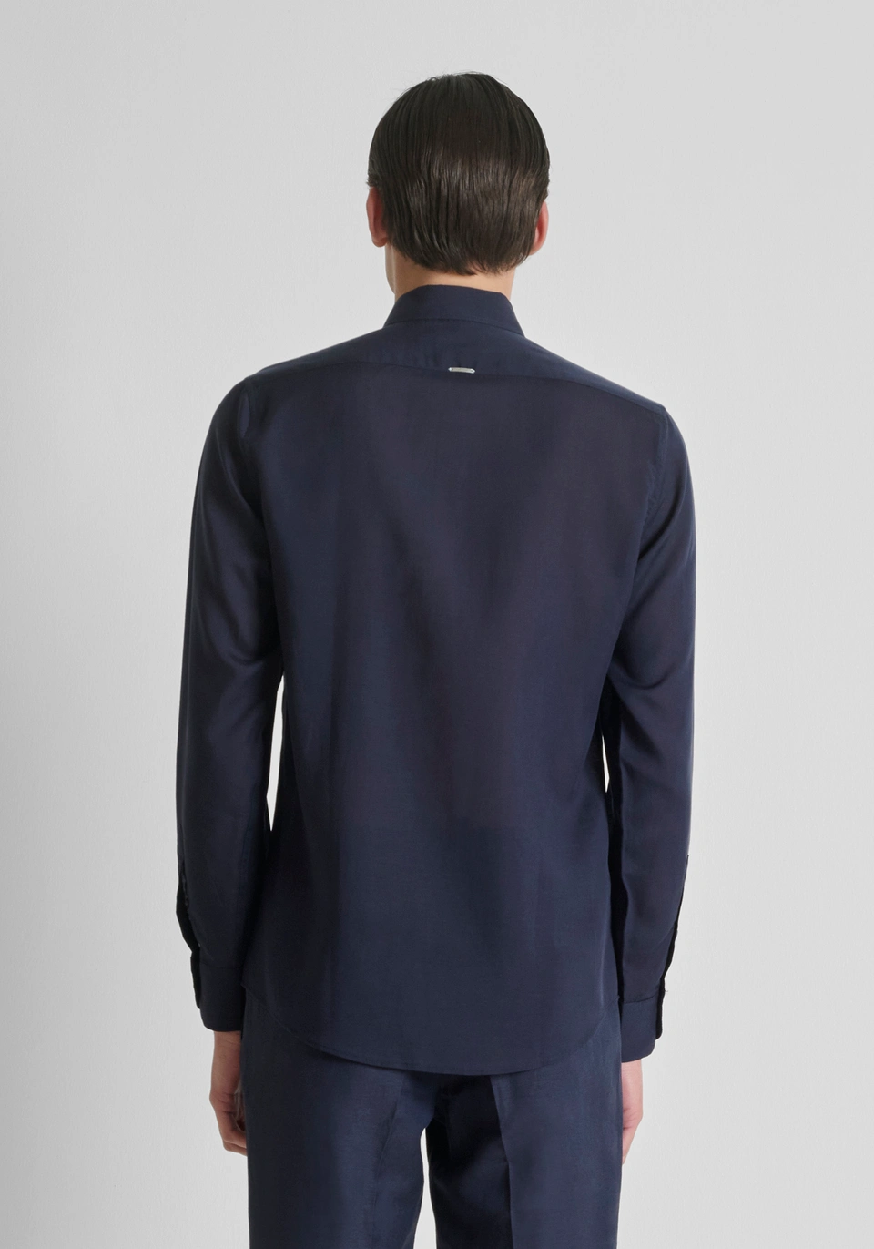 CAMICIA UOMO IN LINO REGULAR FIT  blu antony morato MMSL00691 FA400094 BLU ANTONY MORATO 