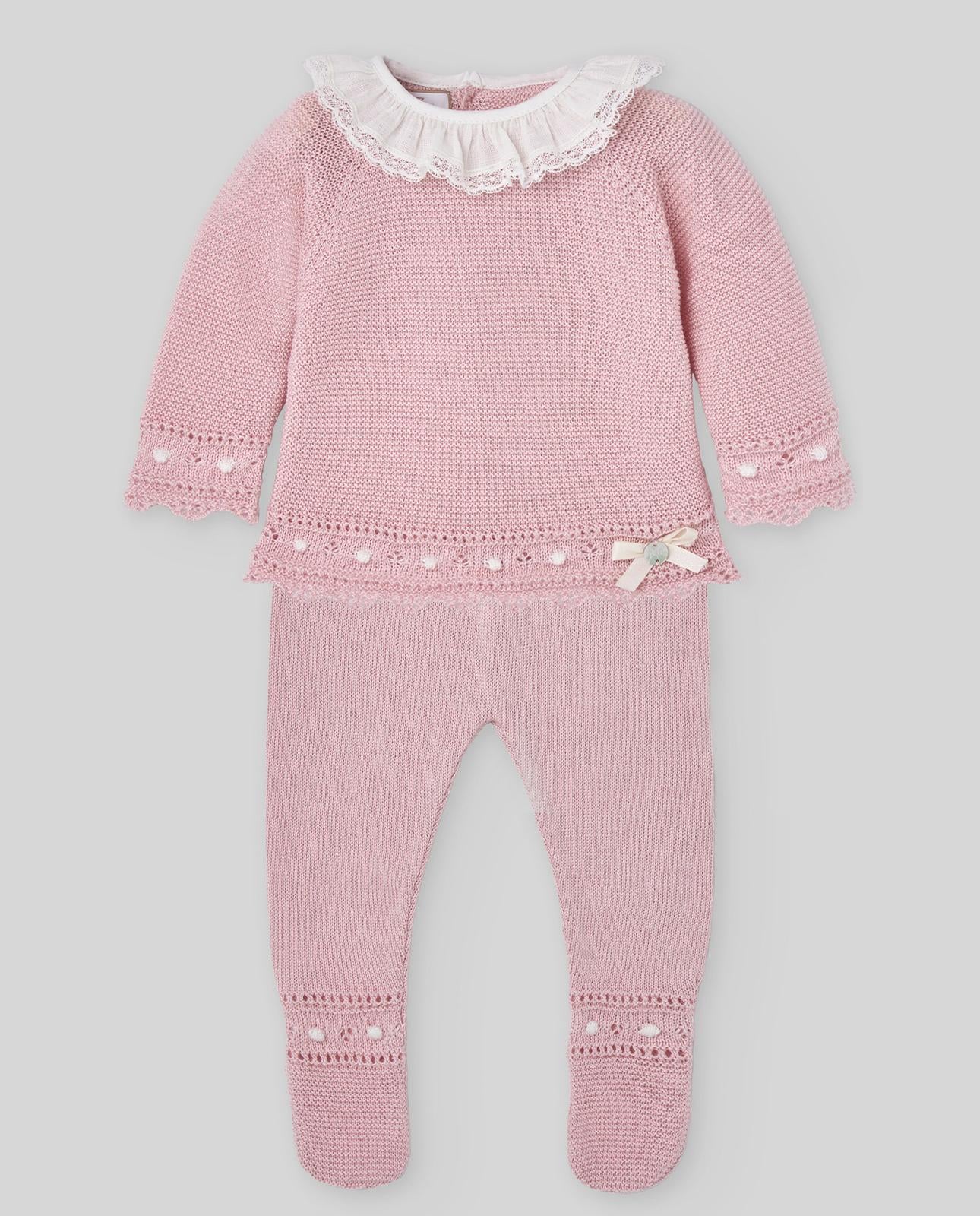 coordinato neonato maglia con ghettina alegra rosa paz rodriguez 103-123253 ROSA PAZ RODRIGUEZ 