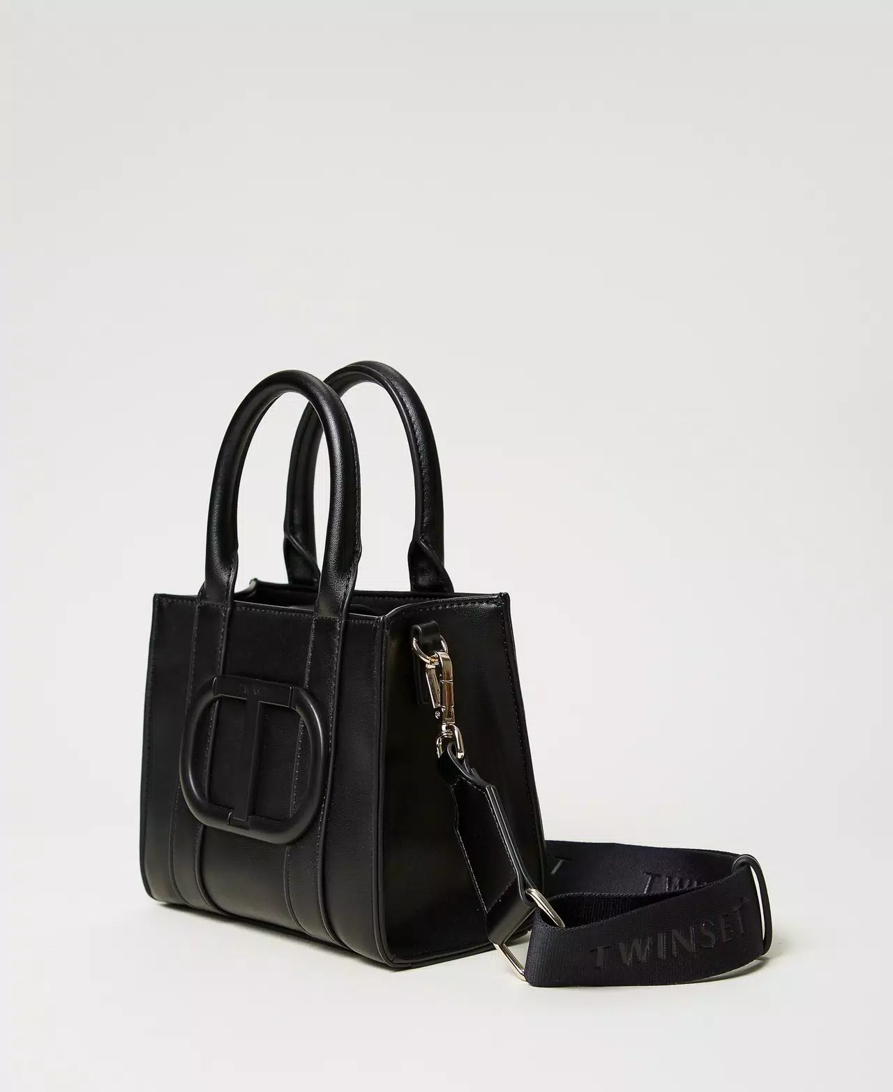 Borsa a tracolla effetto pelle con Oval T 251GJ8013 NERO TWINSET KIDS 