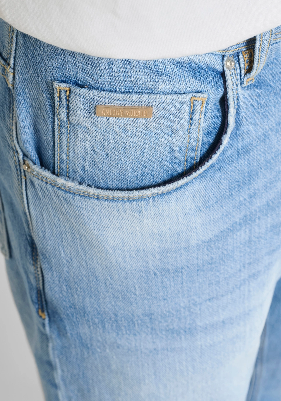 JEANS UOMO ARAGON SLIM FIT LIGHT BLUE ANTONY MORATO MMDT00264 - FA750398 LIGHT BLUE ANTONY MORATO 