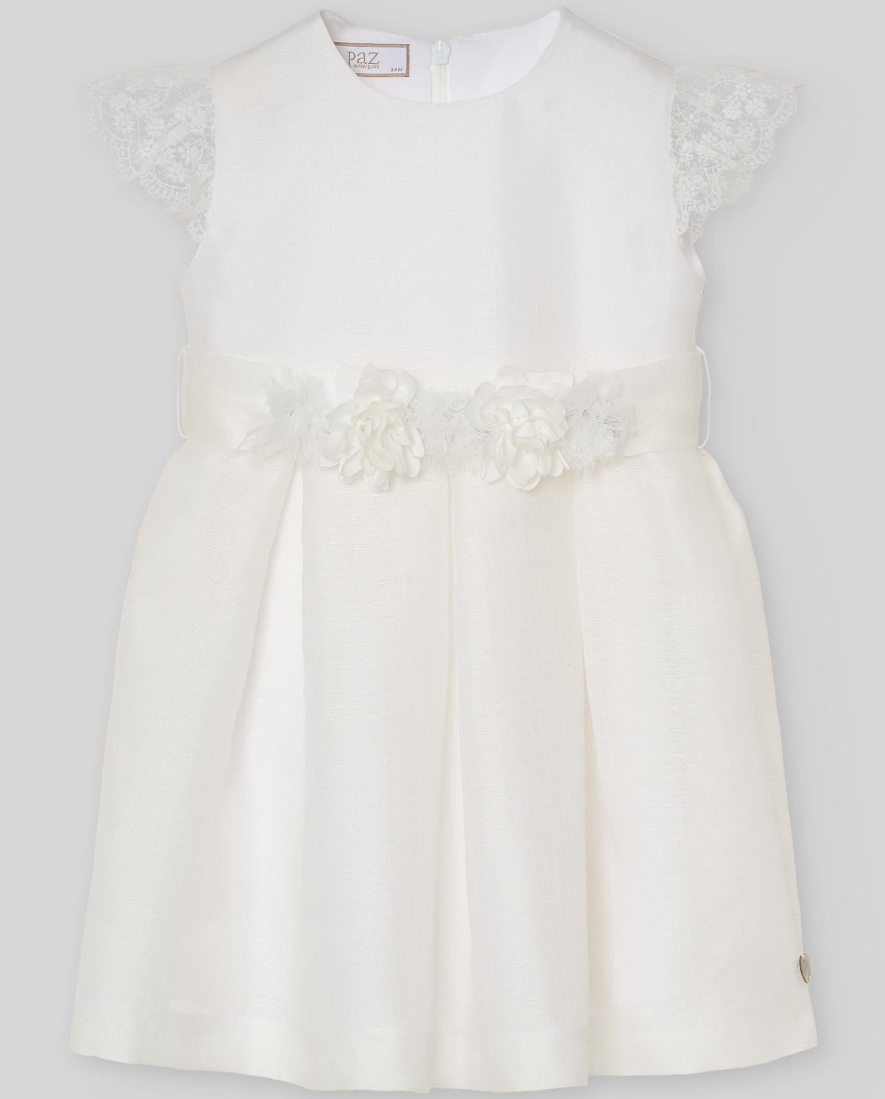 abito NEONATA CON APPLICAZIONE BIANCO PAZ RODRIGUEZ 004-153450 BIANCO PAZ RODRIGUEZ 