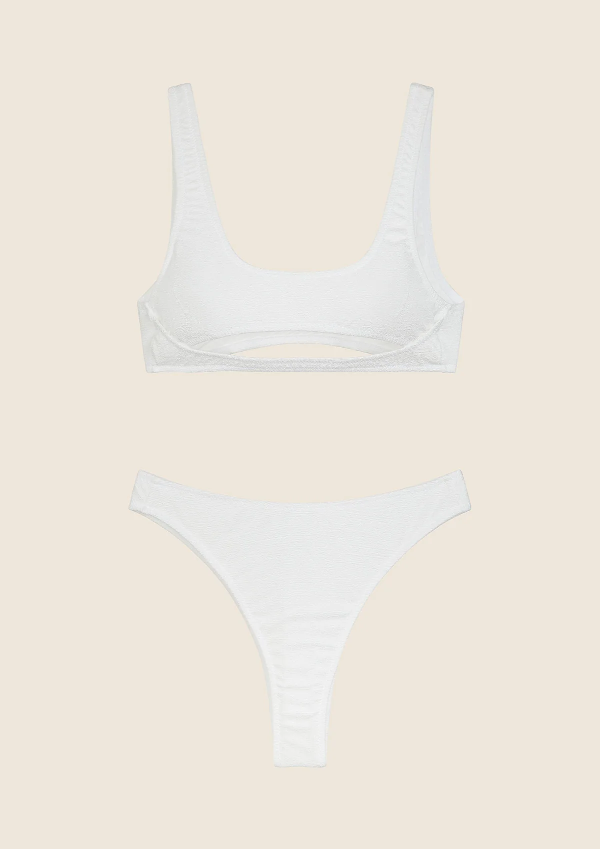 Bikini Donna F**K Top con Slip Vita Alta Bianco<BR/><BR/><BR/> FK25-1144WH BIANCO F**K 